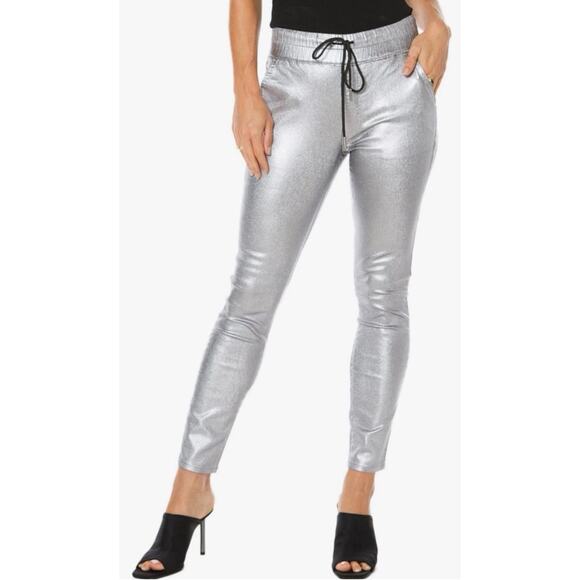 Juicy Couture Vintage Inspired High Waist Silver Relaxed Jogger - Picture 1 of 3